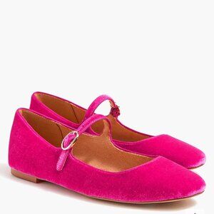 JCrew Factory Velvet Mary Janes